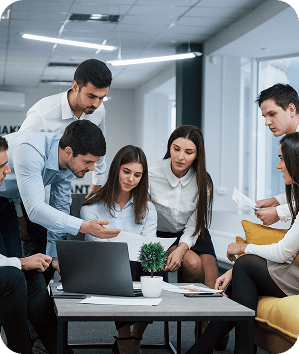 Enterprise colleagues in a working session