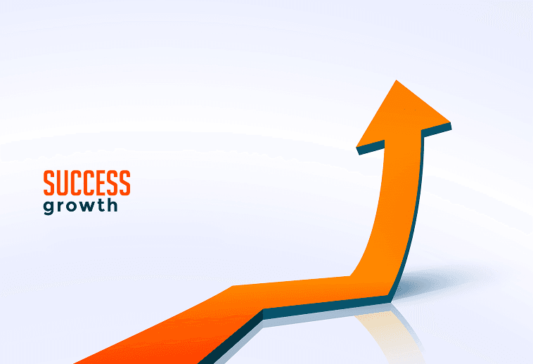 An upward growth arrow representing Zoiko Group's mission